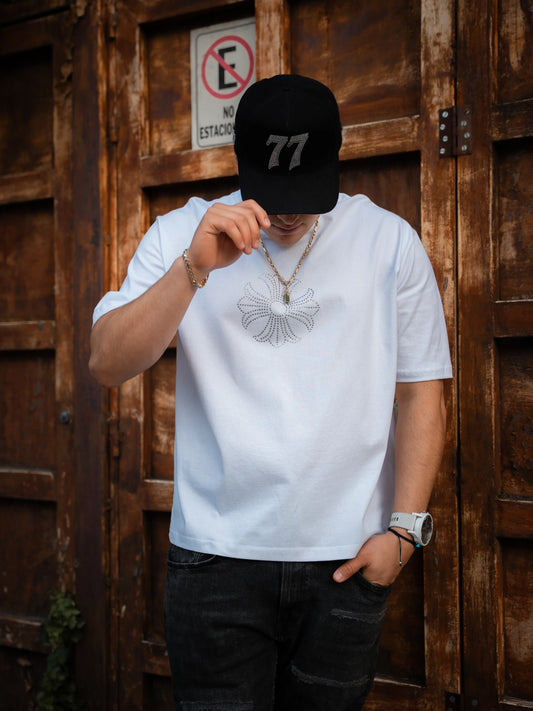 Don't Be Afraid White Crystals Tee
